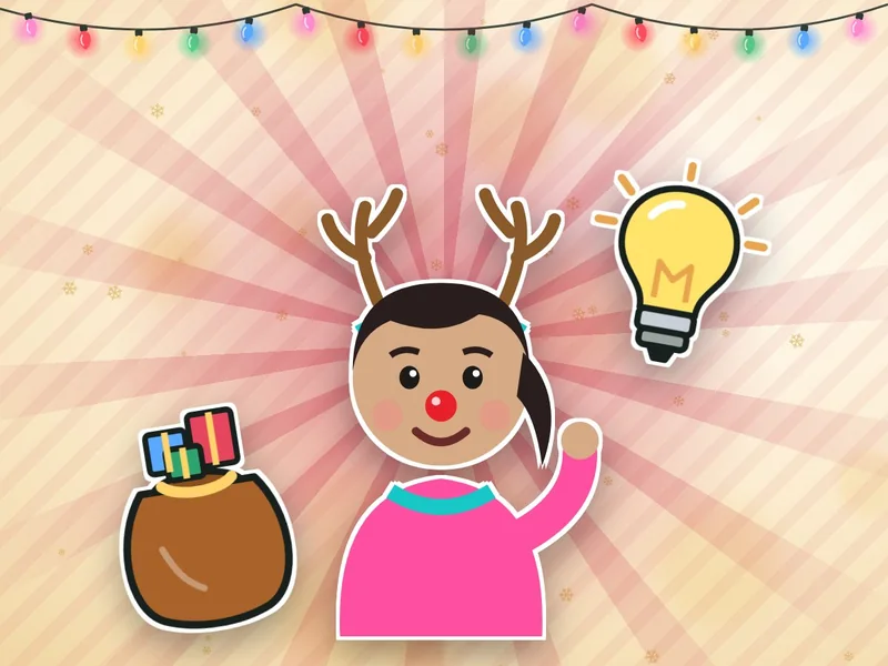 Kayla with her gifts: Christmas gift exchange ideas